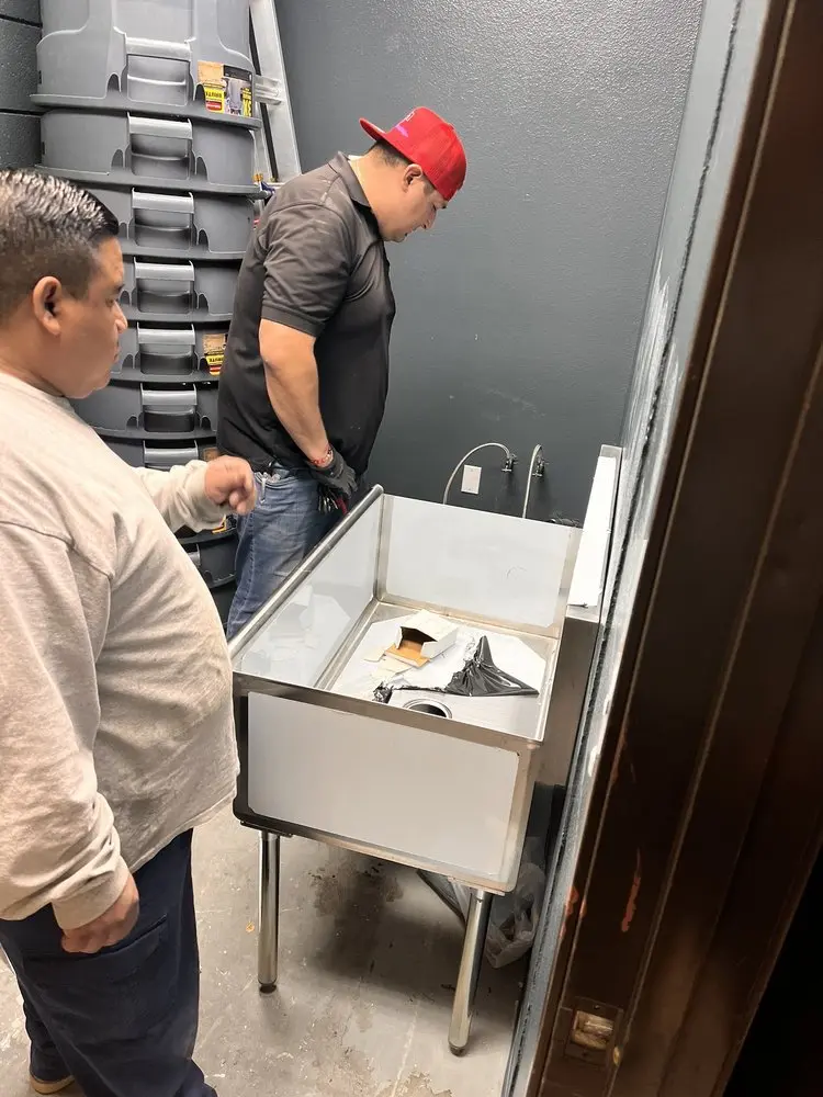 Commercial plumbing and sink installation in Commerce